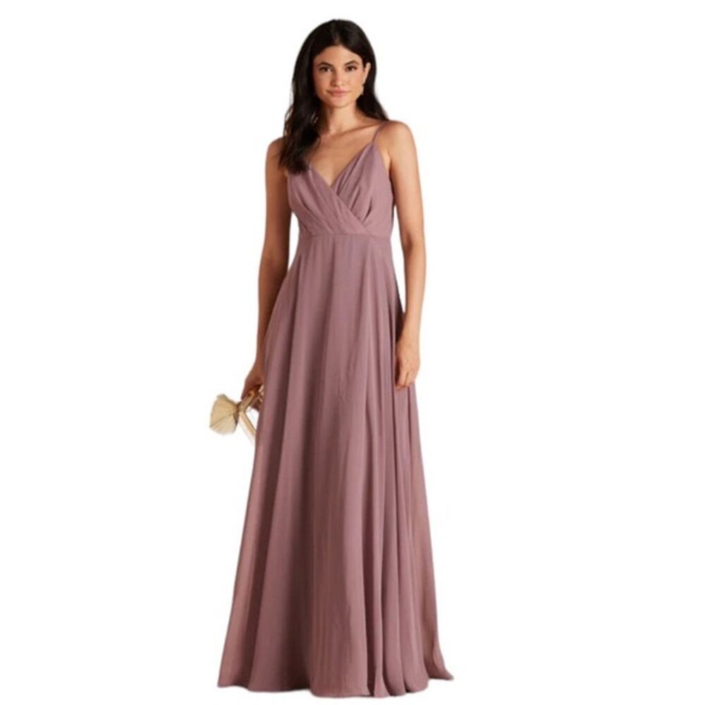 Anthropologie BHLDN Eva Spagetti Strap Maxi Dress Size XL Mauve - Picture 7 of 7